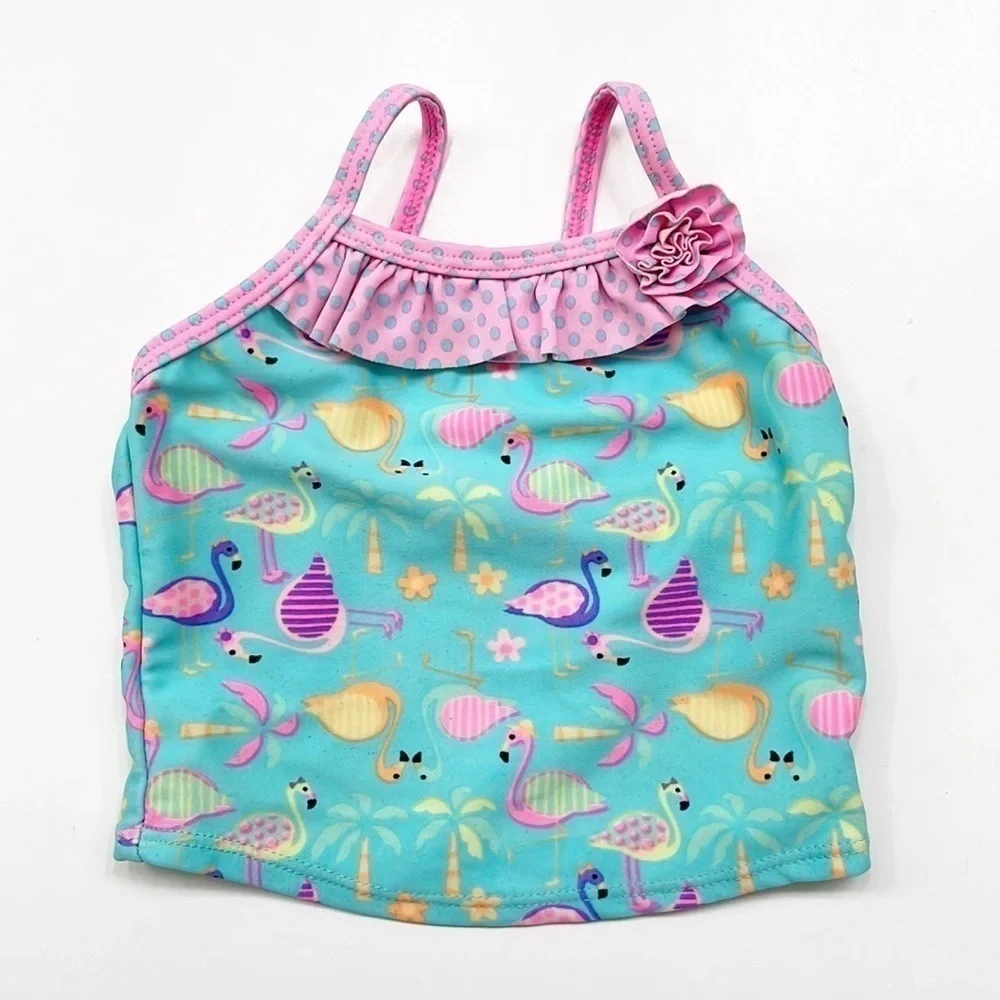 OP flamingo print baby swim top